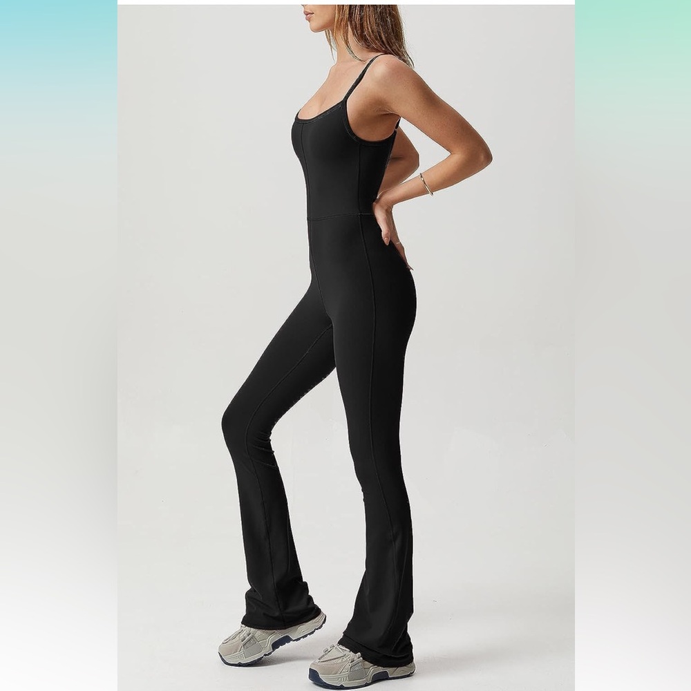 NWT Black Tight Flare jumpsuit